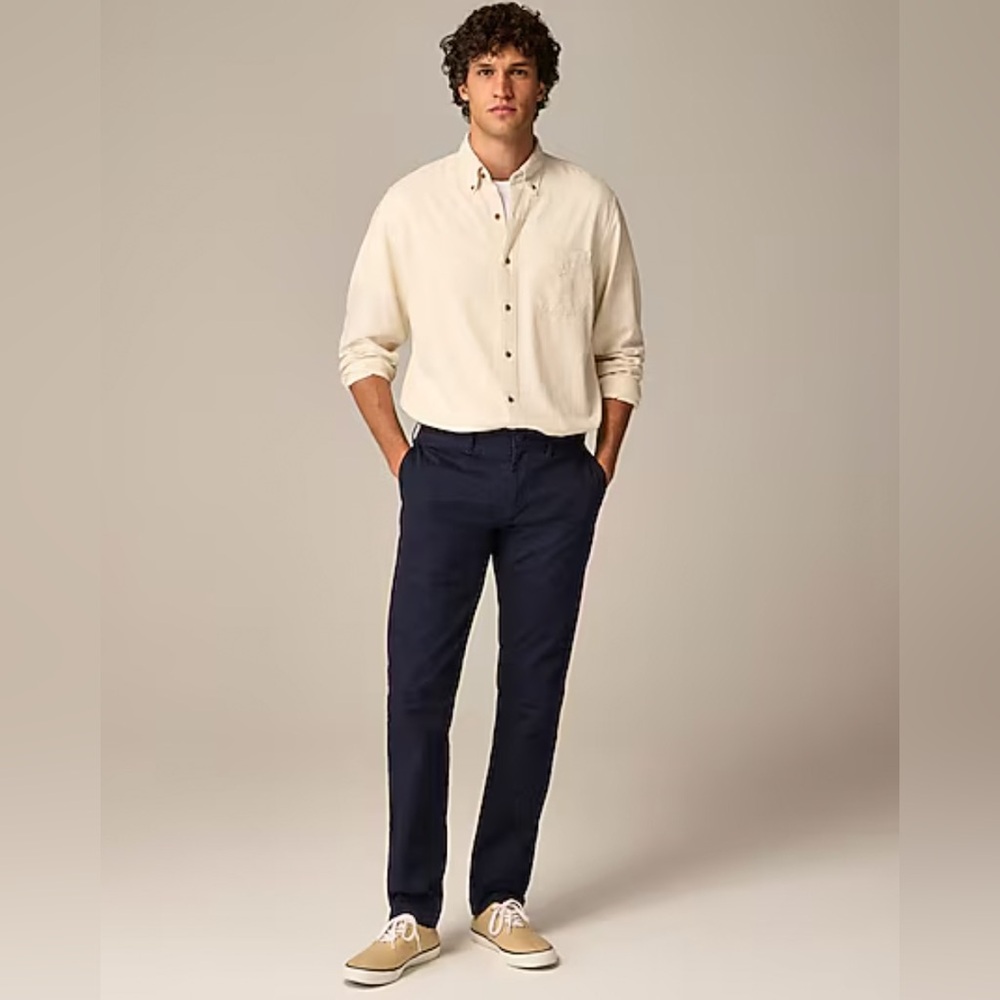 J. Crew - 484 Slim-fit Stretch Cotton Chino Pant in Navy - Size 31 x 30